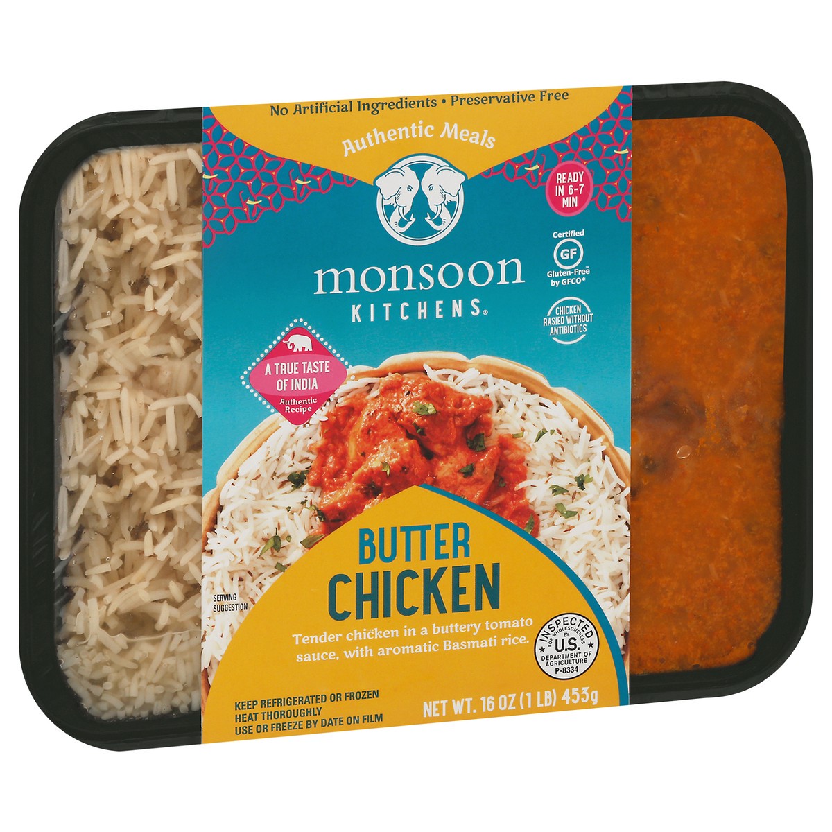 slide 6 of 9, Monsoon Kitchens Butter Chicken, 16 oz