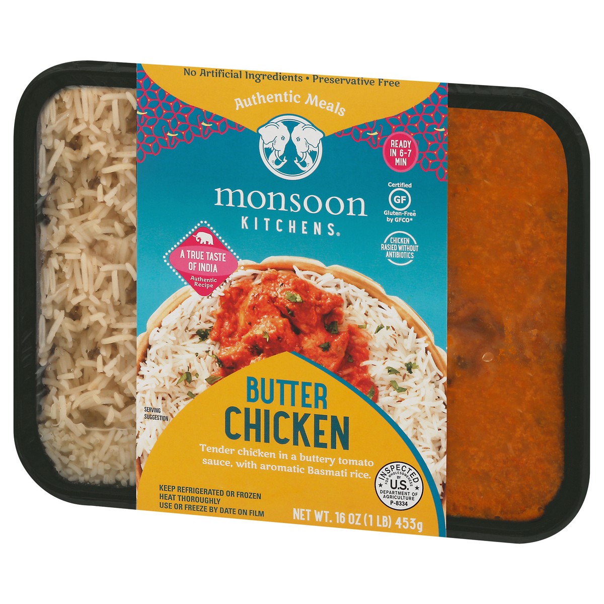 slide 8 of 9, Monsoon Kitchens Butter Chicken, 16 oz