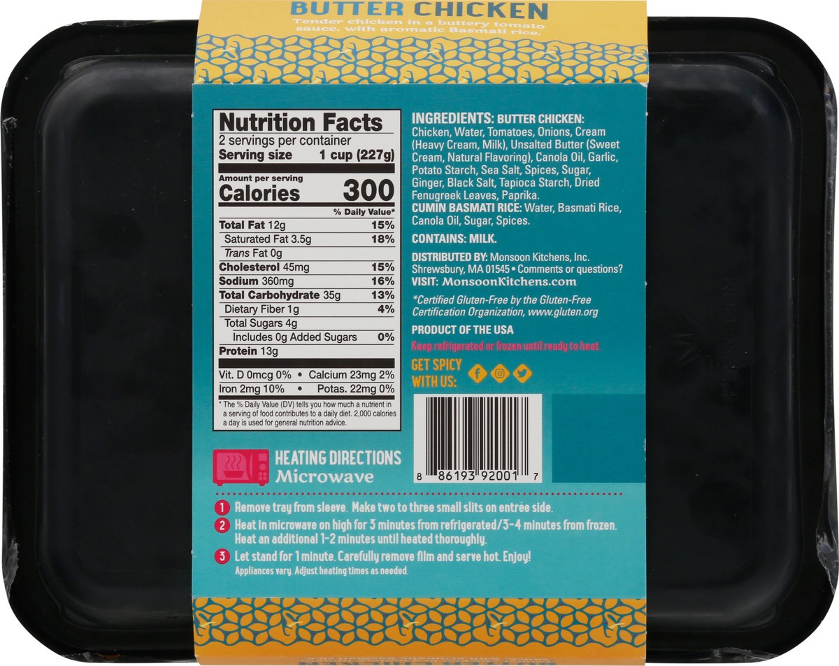 slide 4 of 9, Monsoon Kitchens Butter Chicken, 16 oz