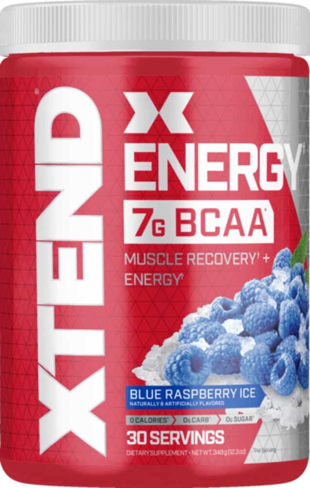 slide 1 of 1, Xtend Energy BCAAs , Blue Raspberry , Hydration + Ener, 1 ct