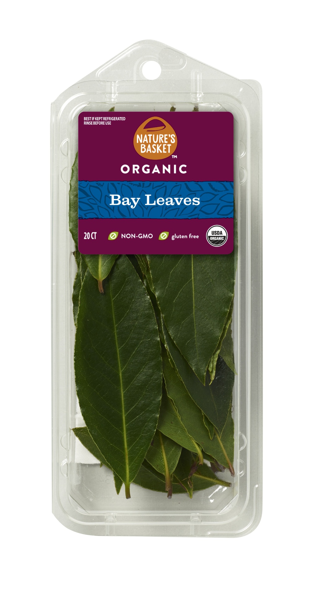 slide 1 of 1, Nature's Basket Organic Bay Leaves, 0.66 oz