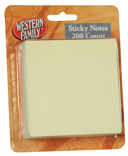 slide 1 of 1, Western Family Sticky Notes, 1 ct