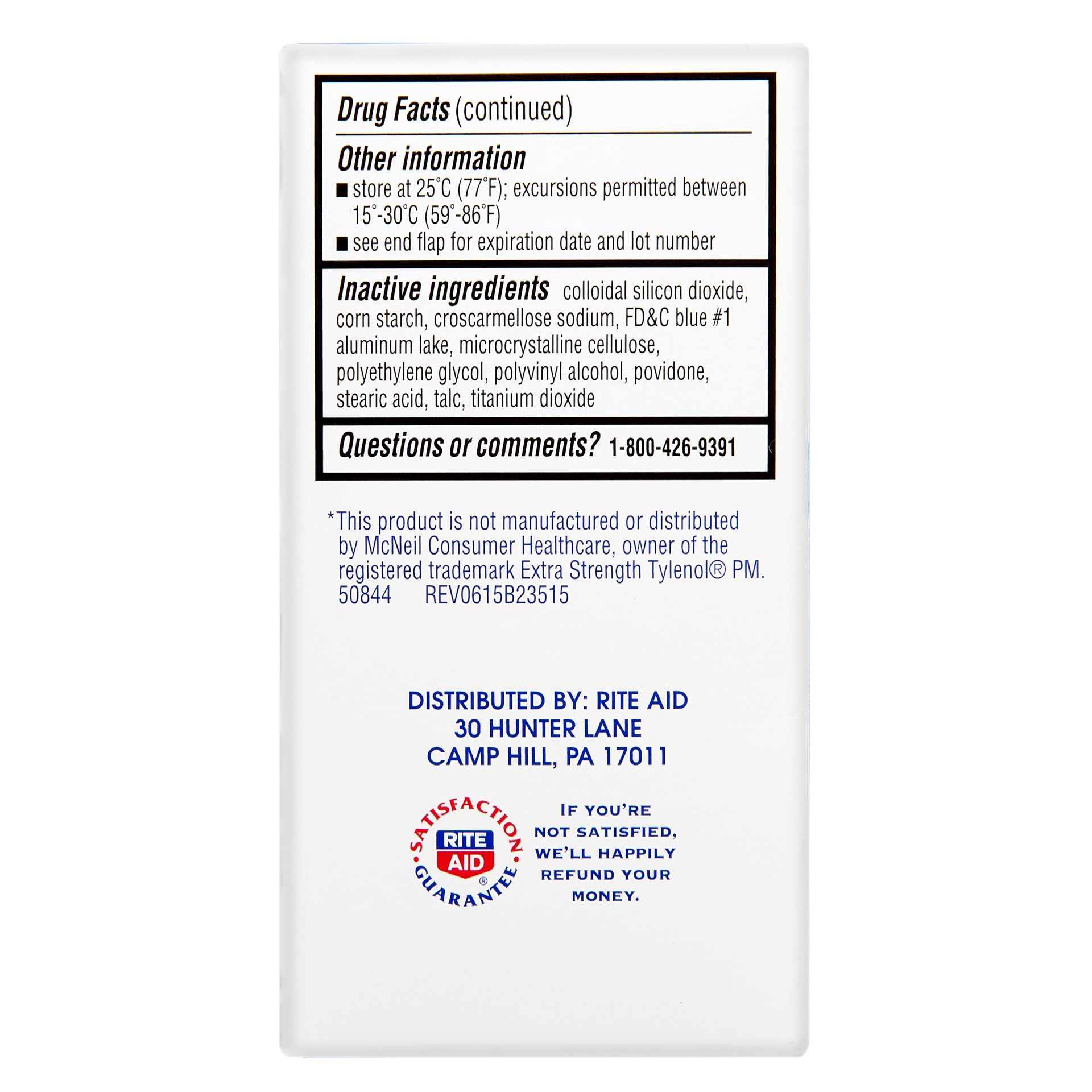 slide 2 of 5, Rite Aid Ra Acet Pm Cap, 50 ct