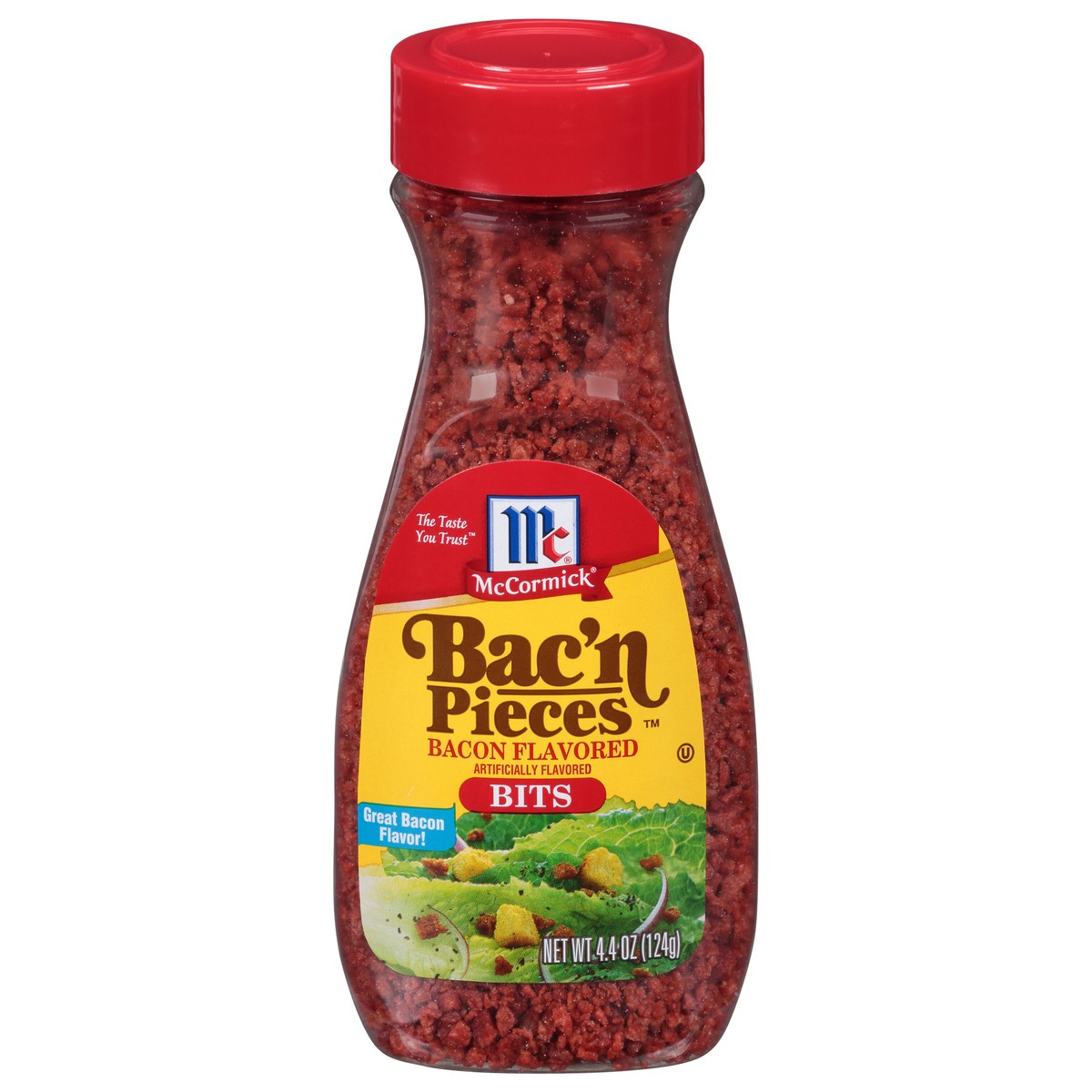 slide 1 of 9, McCormick Bac'n Pieces Bacon-Flavored Bits, 4.4 oz