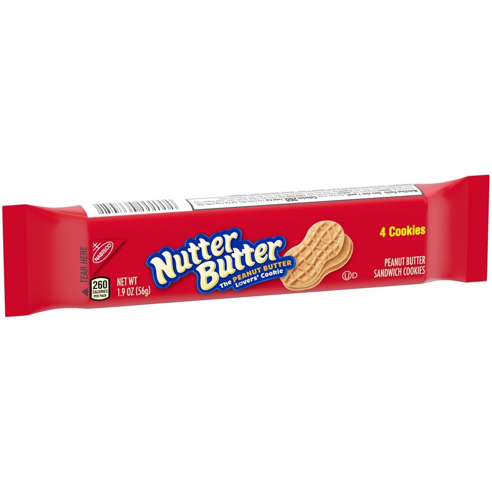 slide 3 of 7, Nutter Butter Peanut Butter Sandwich Cookies, 4 ct; 0.475 oz