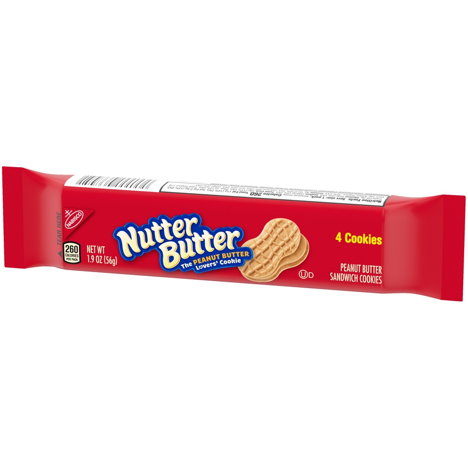 slide 4 of 7, Nutter Butter Peanut Butter Sandwich Cookies, 4 ct; 0.475 oz