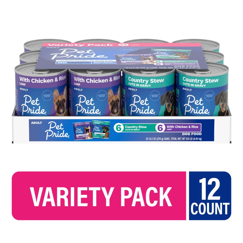 slide 2 of 4, Pet Pride Chicken And Rice Country Stew Wet Dog Food, 12 ct; 13.2 oz
