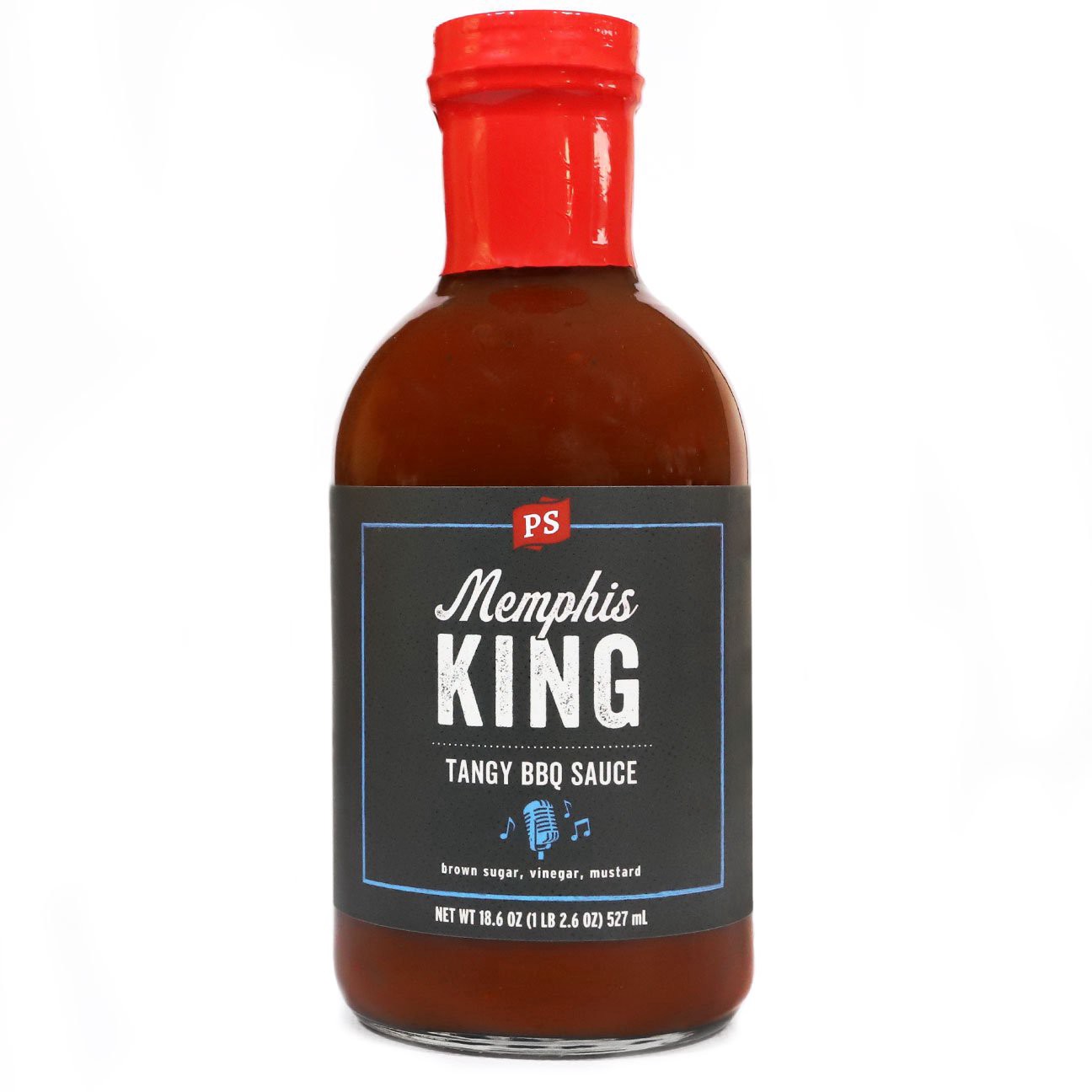 slide 1 of 1, PS Memphis King Tangy BBQ Sauce, 18.6 oz
