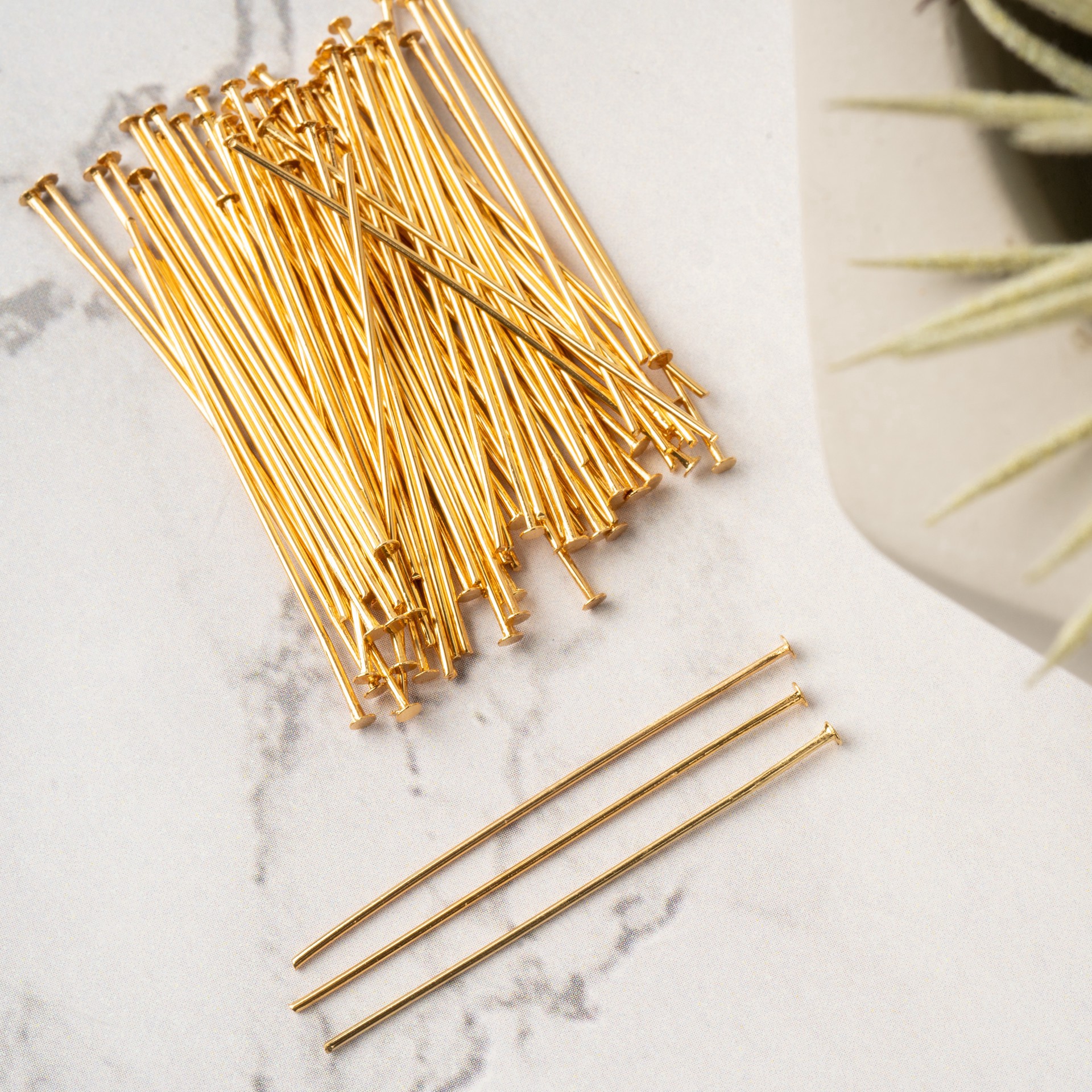 slide 2 of 3, 1.5" Head Pins By Bead Landing, 1.5 in