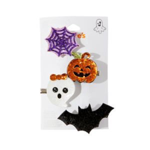 slide 1 of 1, CLAIRES Claire's Halloween Glitter Barrettes, 6 Ct, 1 ct