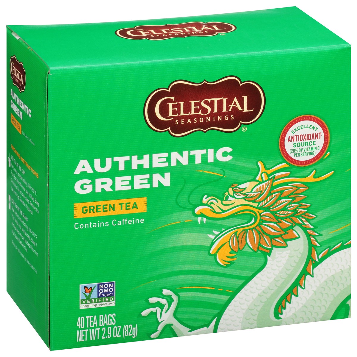 slide 2 of 8, Celestial Seasonings Authentic Green Tea Bags - 40 ct, 40 ct