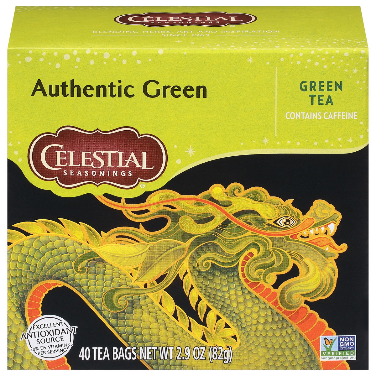 slide 1 of 8, Celestial Seasonings Authentic Green Tea Bags - 40 ct, 40 ct