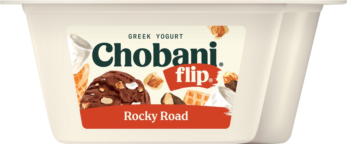 slide 6 of 9, Chobani Flip Greek Rocky Road Yogurt 4.5 oz, 5.3 oz