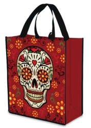Day Of The Dead Large Skull Tote Bag