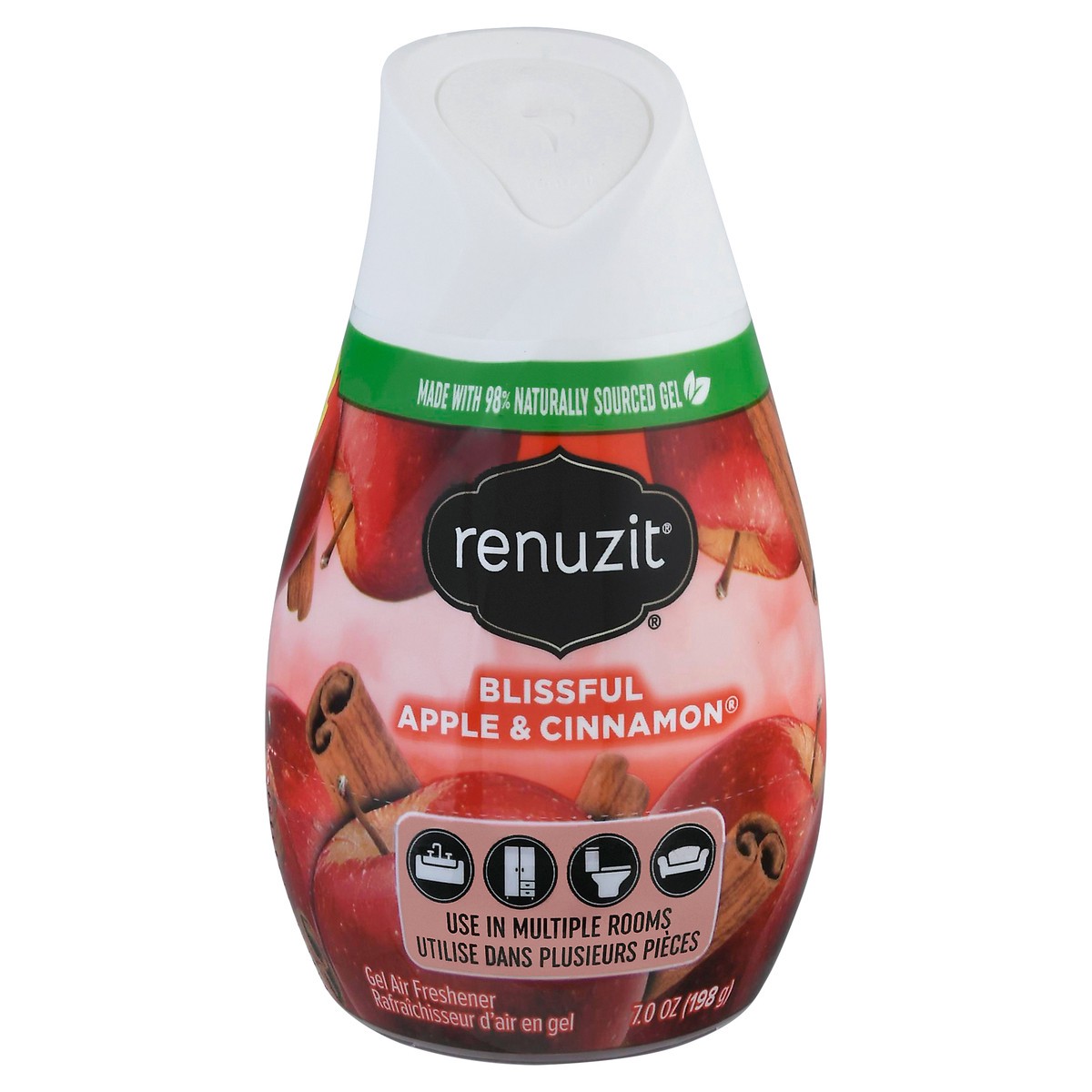 slide 2 of 13, Renuzit Gel Blissful Apple & Cinnamon Air Freshener 7 oz, 7 oz