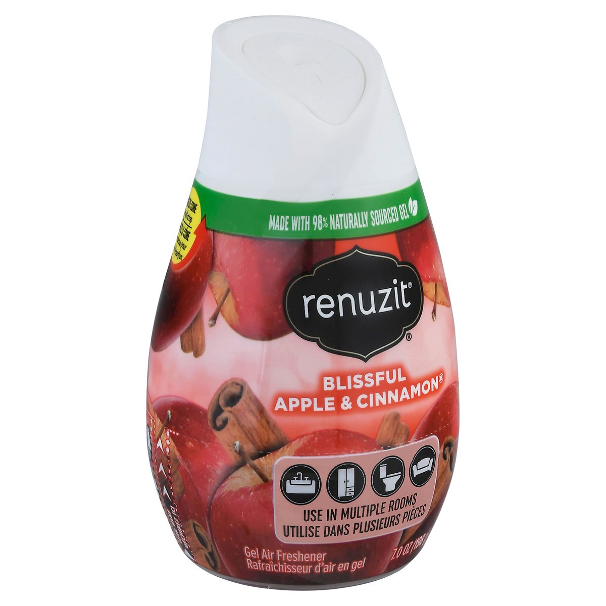 slide 5 of 13, Renuzit Gel Blissful Apple & Cinnamon Air Freshener 7 oz, 7 oz