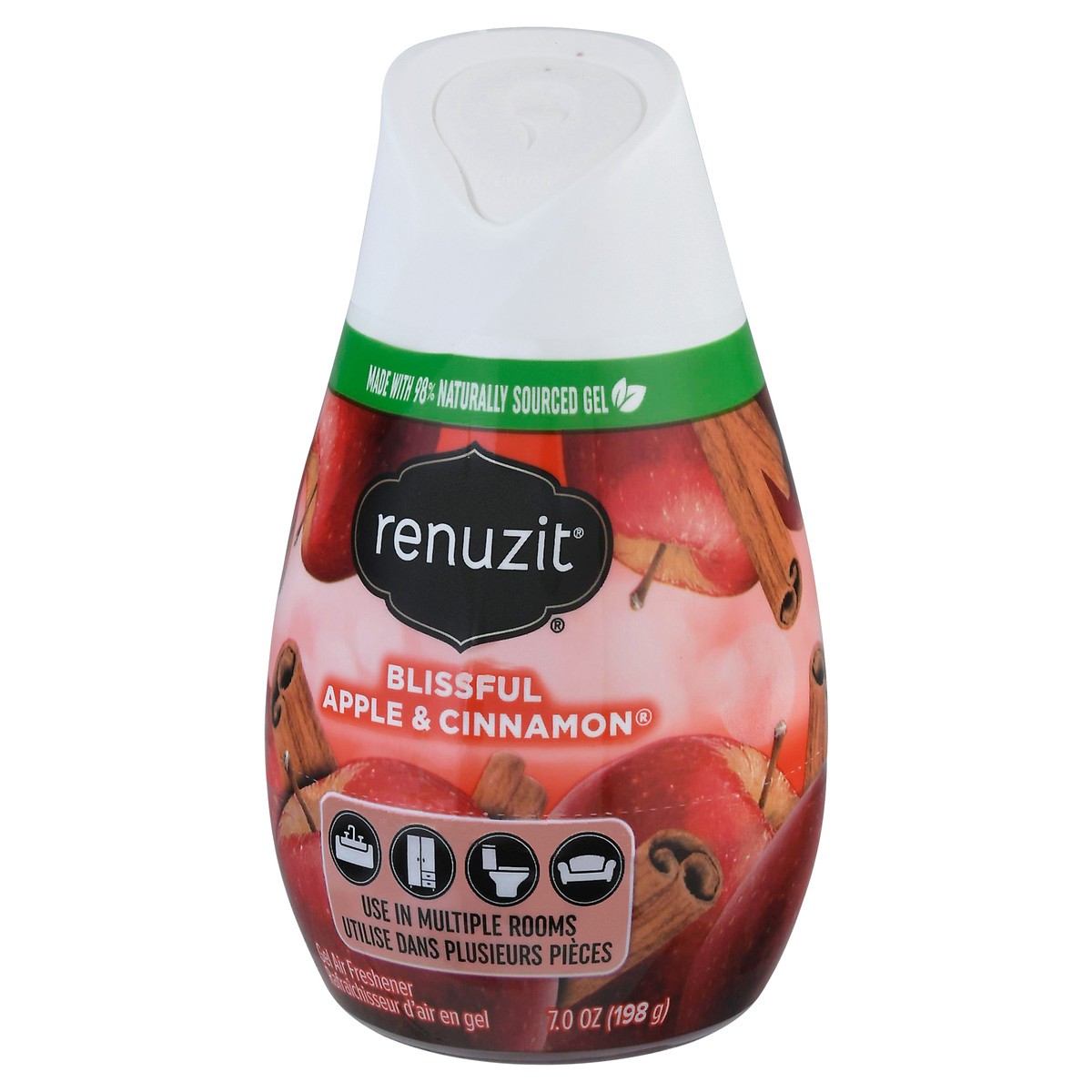 slide 7 of 13, Renuzit Gel Blissful Apple & Cinnamon Air Freshener 7 oz, 7 oz