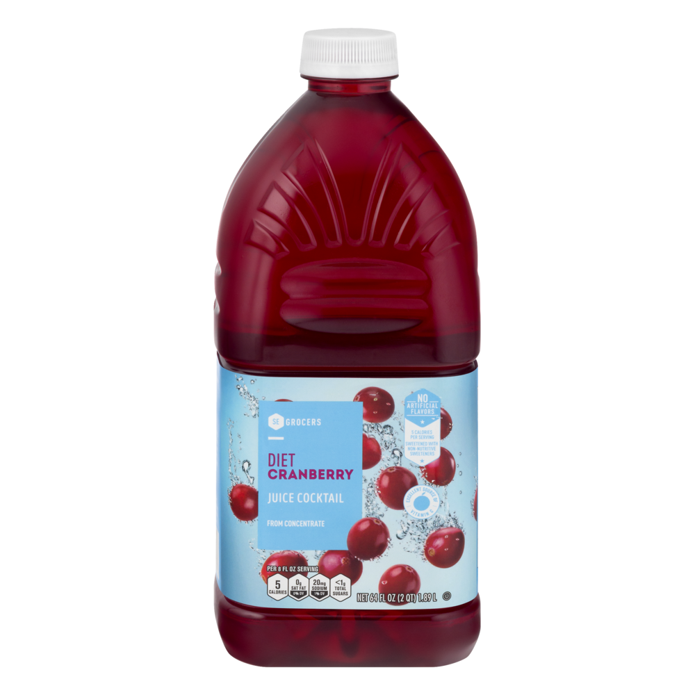 slide 1 of 1, SE Grocers Diet Cranberry Juice Cocktail - 64 oz, 64 oz