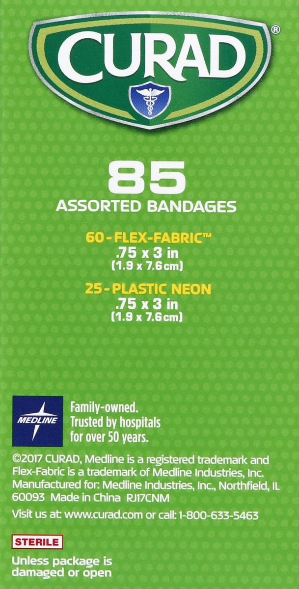 slide 4 of 4, Curad Bandages, Assorted, Variety Pack, 85 ct
