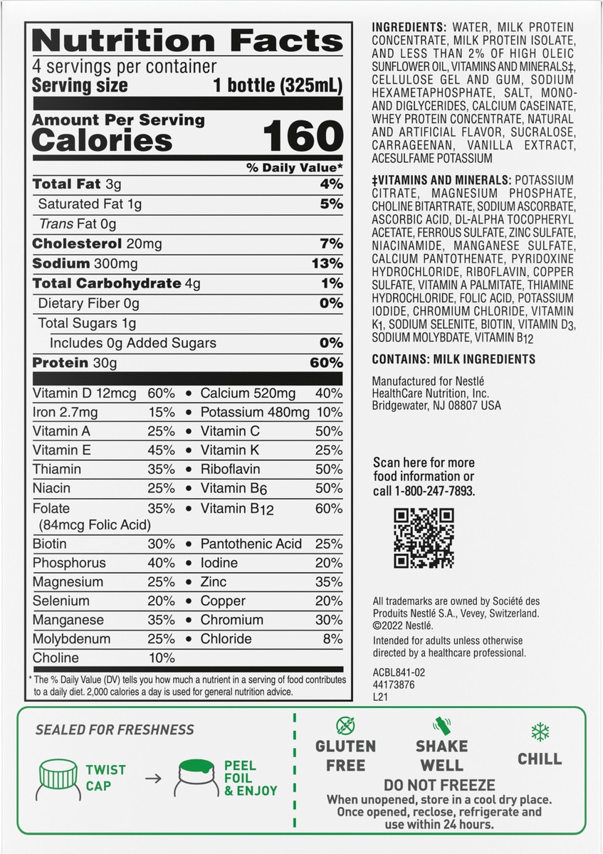 slide 3 of 9, Boost Max Protein Shake Vanilla, 44 fl oz