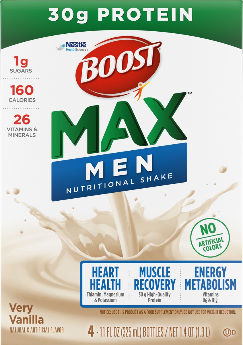 slide 8 of 9, Boost Max Protein Shake Vanilla, 44 fl oz