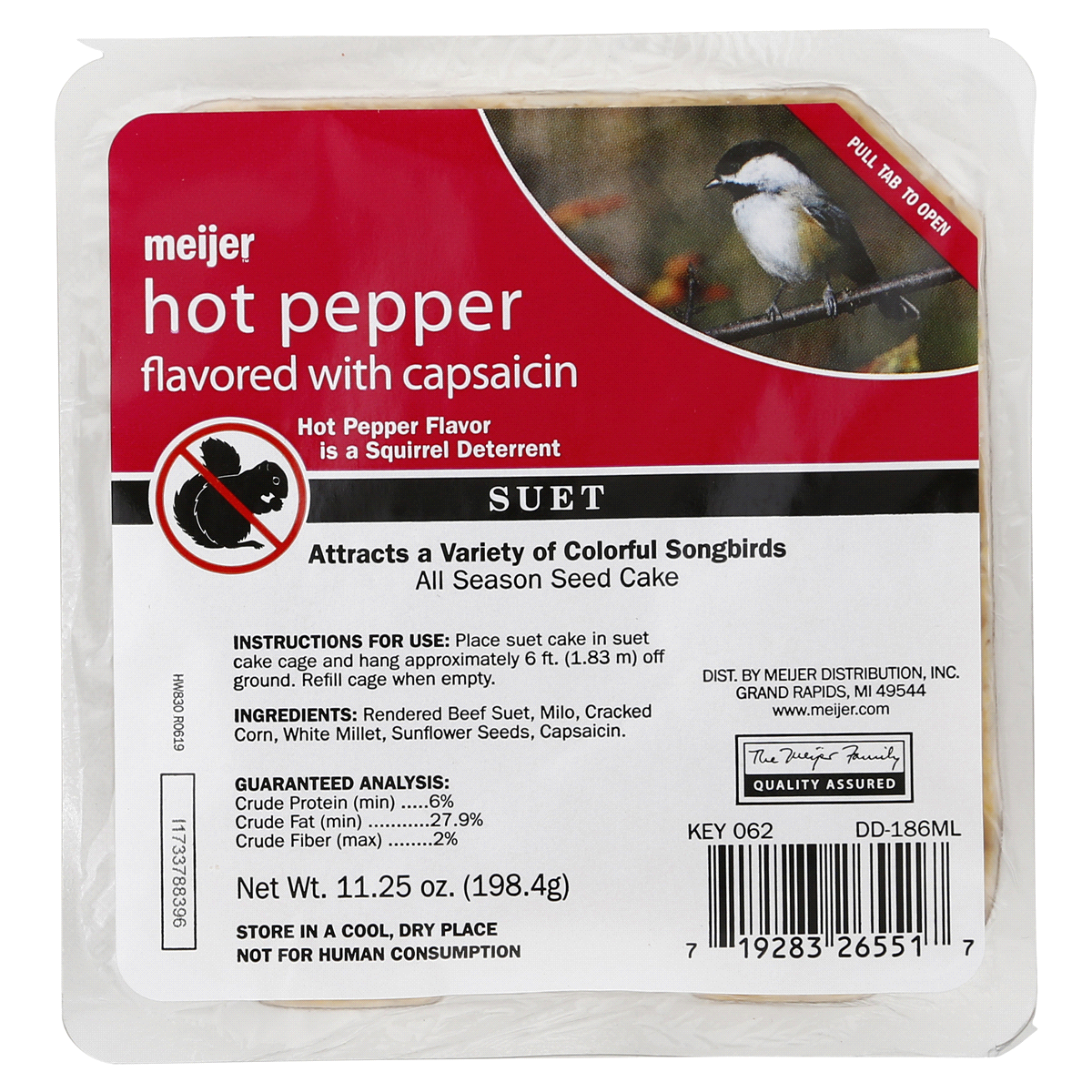 slide 1 of 1, Meijer Suet Cake Hot Pepper, 11.25 oz