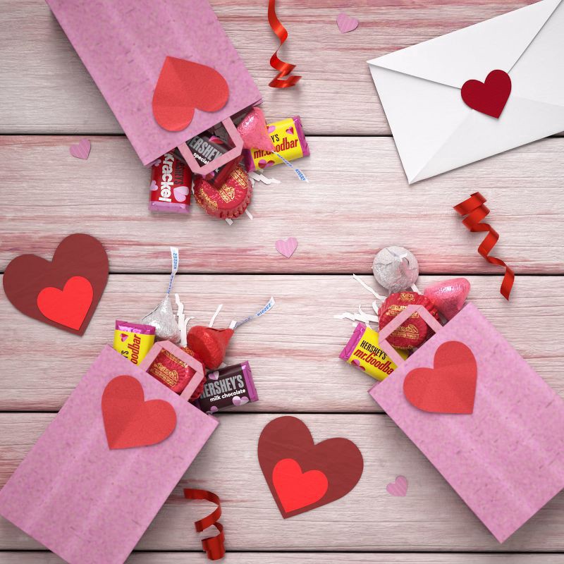 slide 6 of 6, HERSHEY'S and REESE'S Assorted Chocolate, Valentine's Candy Bag, 21.7 oz, 21.7 oz