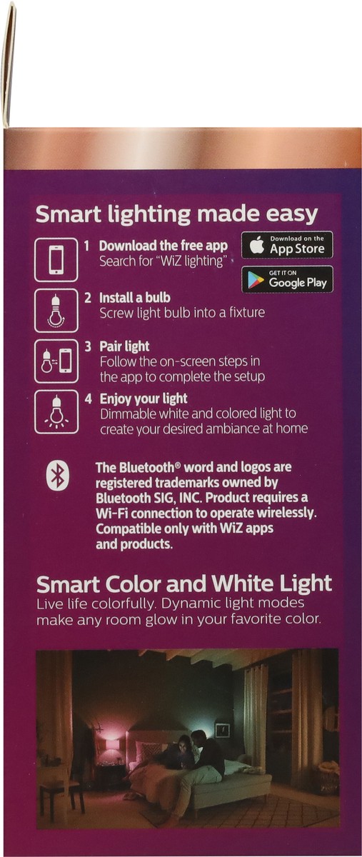 slide 9 of 9, Philips 8.8 Watt Smart LED A19 Bulb 1 Each, 1 ct