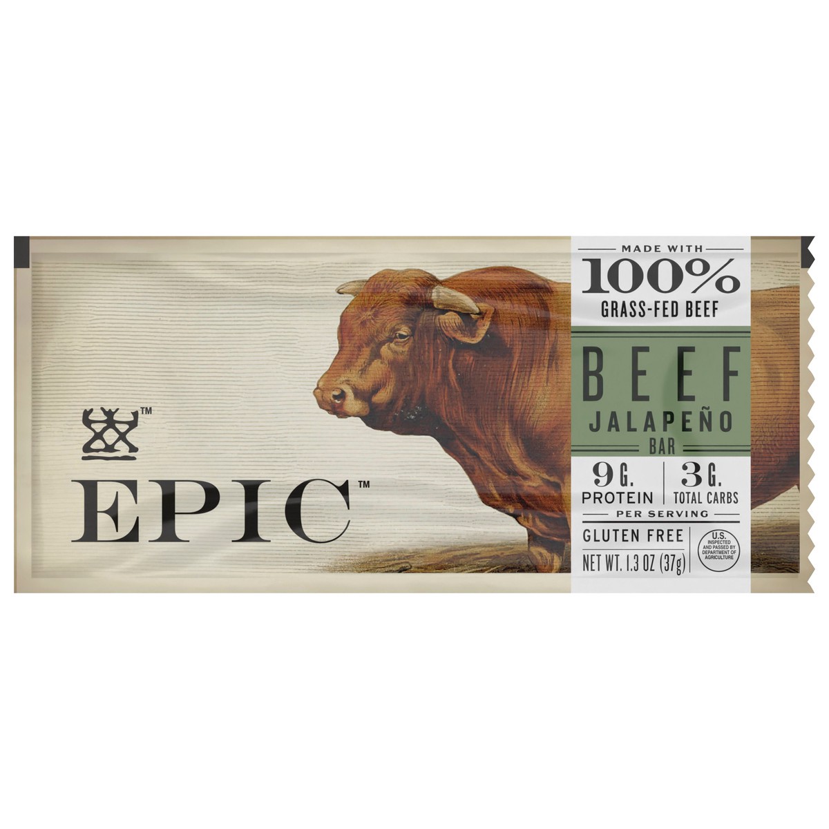 slide 1 of 13, EPIC Beef Jalapeno Gluten Free, Keto Consumer Friendly Protein Bar, 1.3 oz