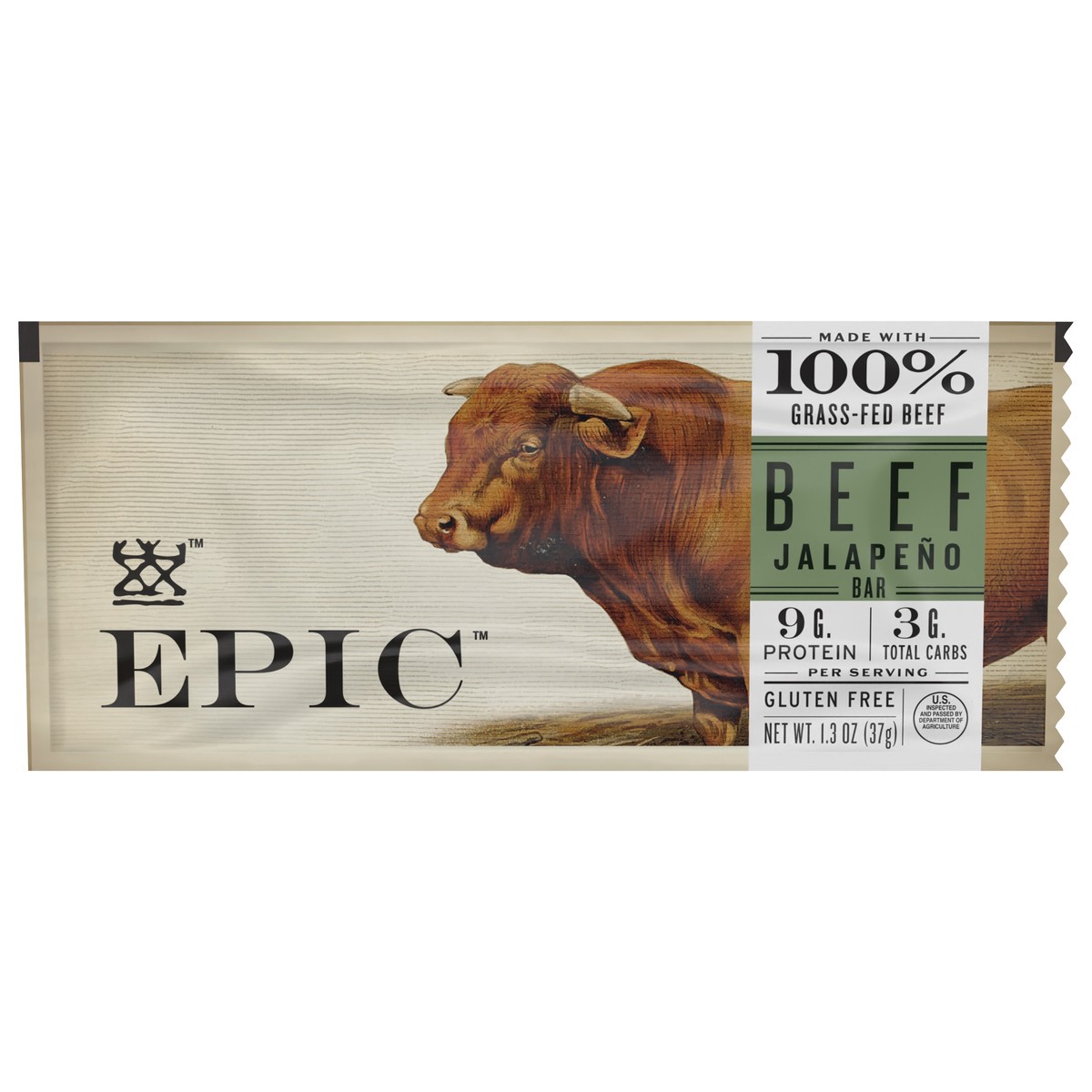 slide 1 of 13, Epic Bar Beef Jalepeno, 1.3 oz