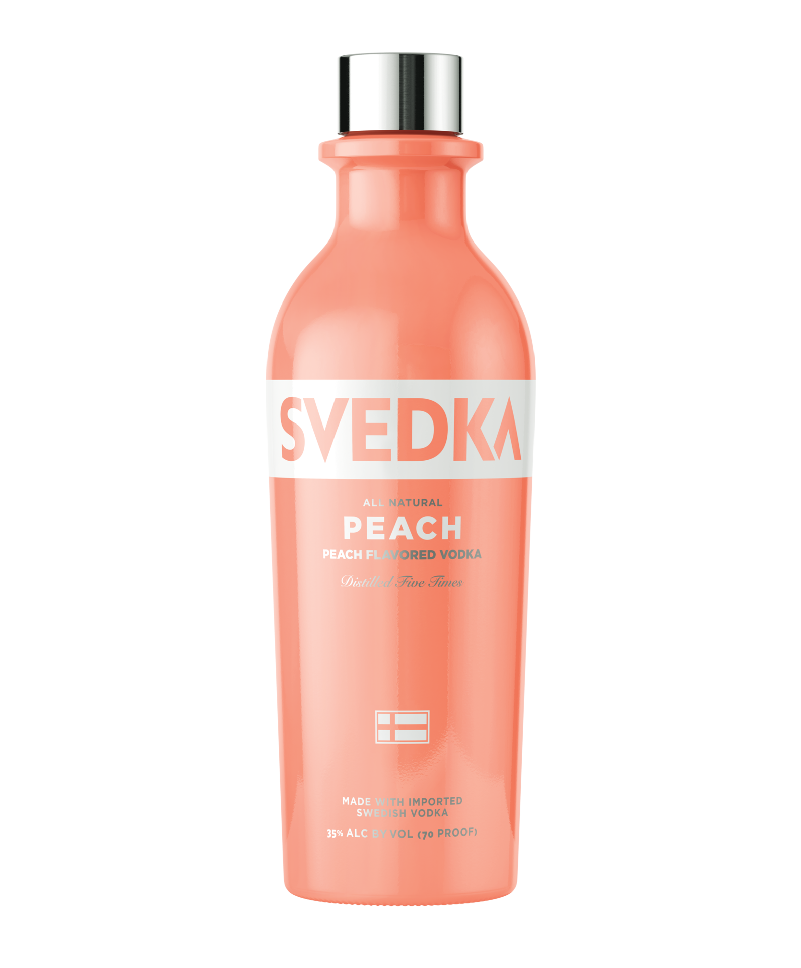 slide 1 of 3, SVEDKA Peach Flavored Vodka, 375 mL Bottle, 70 Proof, 12.68 fl oz