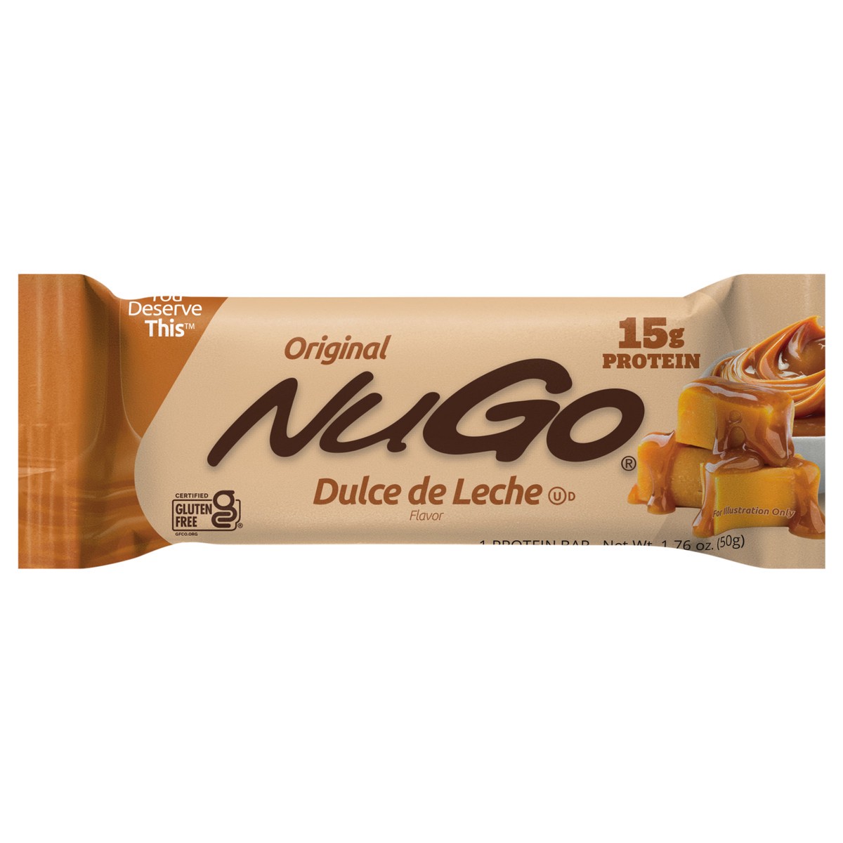 slide 1 of 2, NuGo Original Dulce de Leche Protein Bar 1.76 oz, 1.76 oz