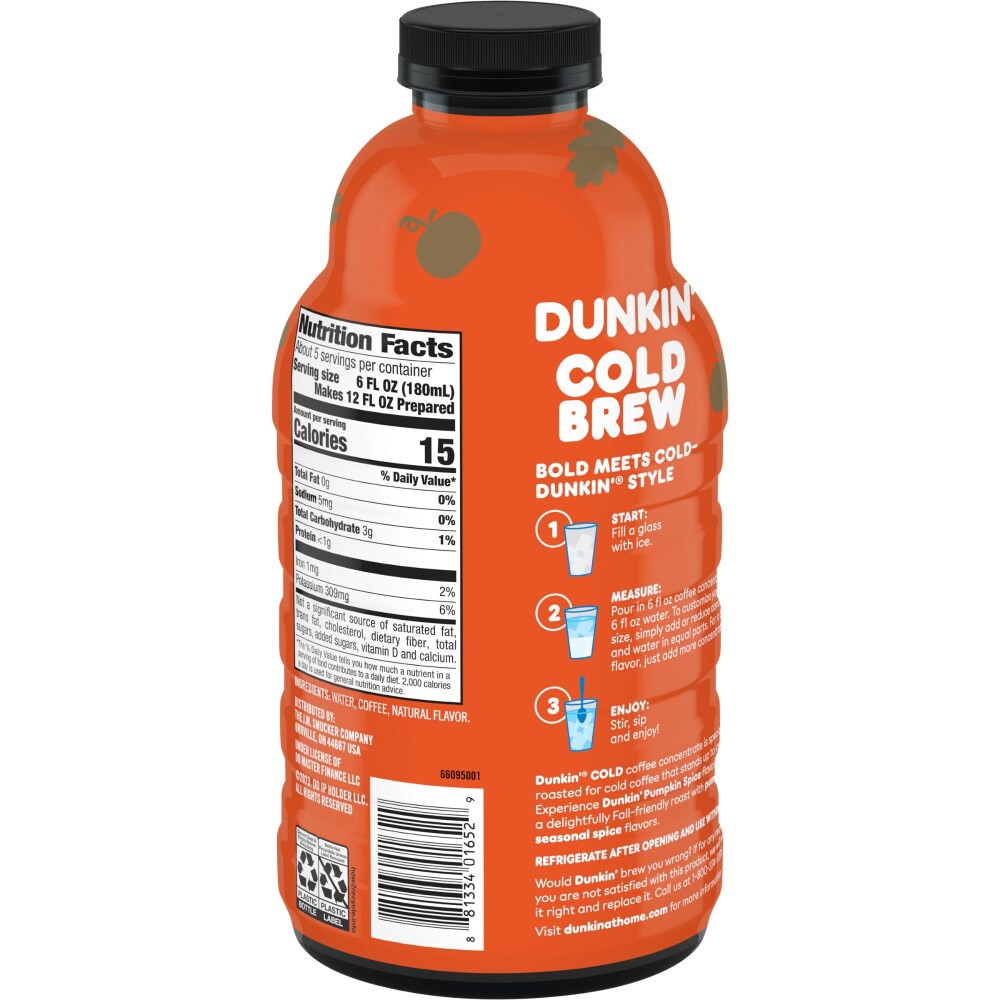 Dunkin Cold Concentrate Original Medium Roast Coffee - 31oz : Target