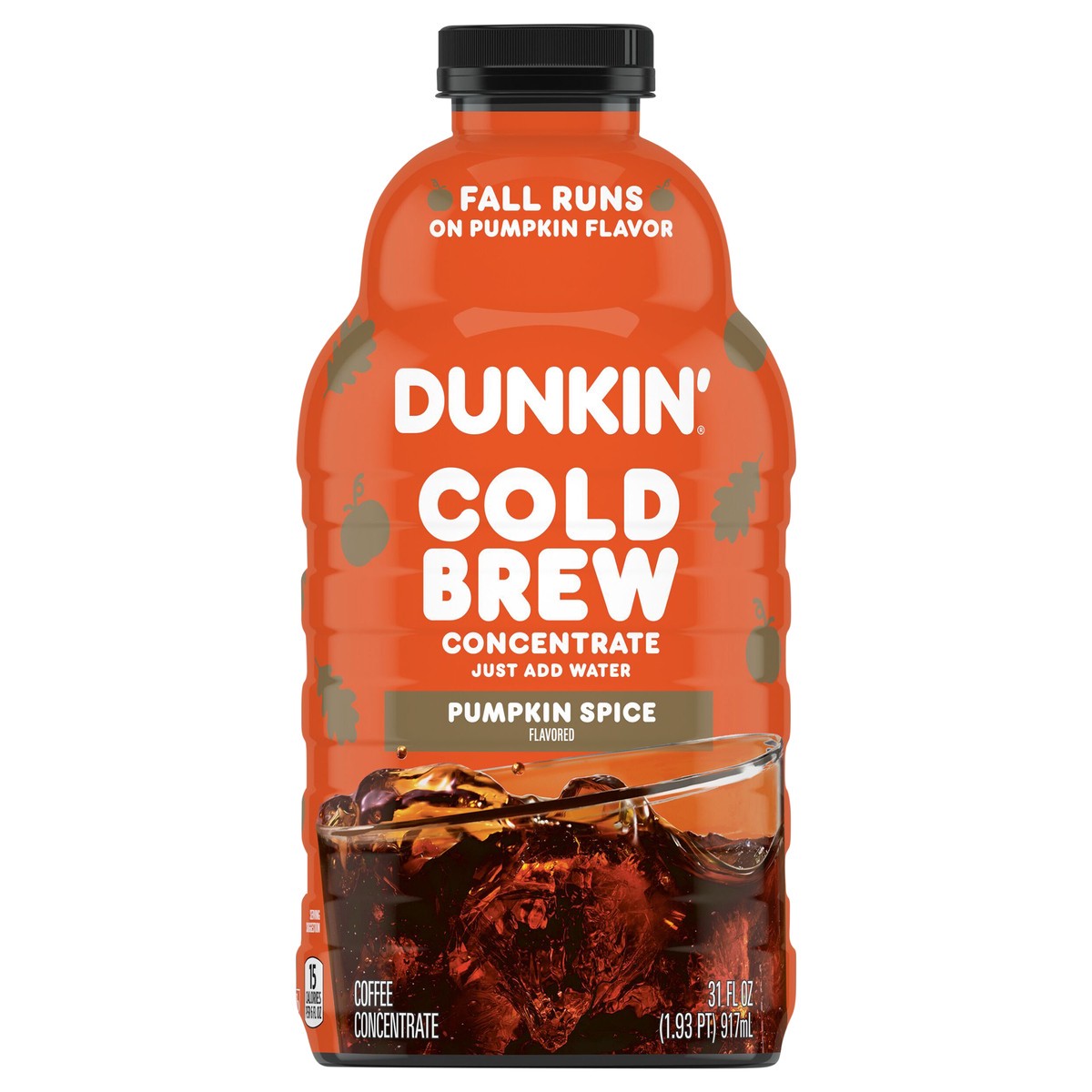 slide 1 of 8, Dunkin'' Pumpkin Spice Flavored Cold Brew Coffee Concentrate- 31 fl oz, 31 fl oz