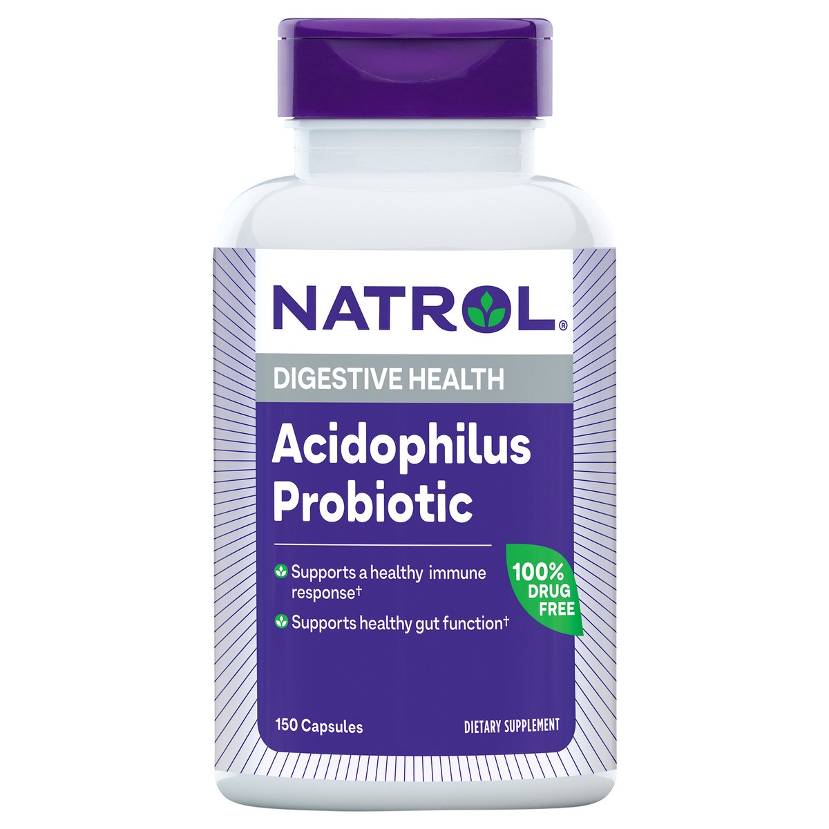 slide 7 of 8, Natrol Acidophilus Probiotic 100mg with 1 Billion Live Cultures per Capsule, Digestive Health, 150ct, 150 ct