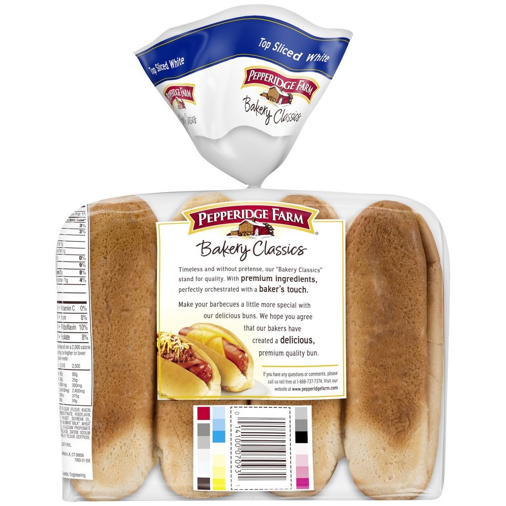 Pepperidge Farm Bakery Classics Top Sliced Hot Dog Buns 14 oz Shipt