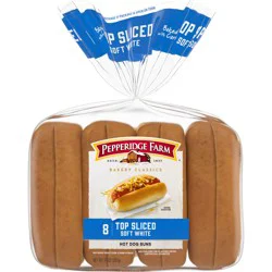 Pepperidge Farm Top Sliced White Hot Dog Buns