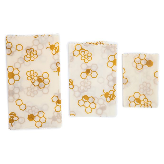 slide 1 of 6, Core Kitchen Reusable Beeswax Food Wraps, 3 ct