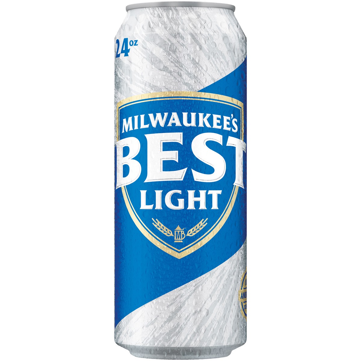 slide 1 of 2, Milwaukee's Best American Lager, 4.1% ABV, 1 Beer, 24-oz. beer cans, 24 fl oz