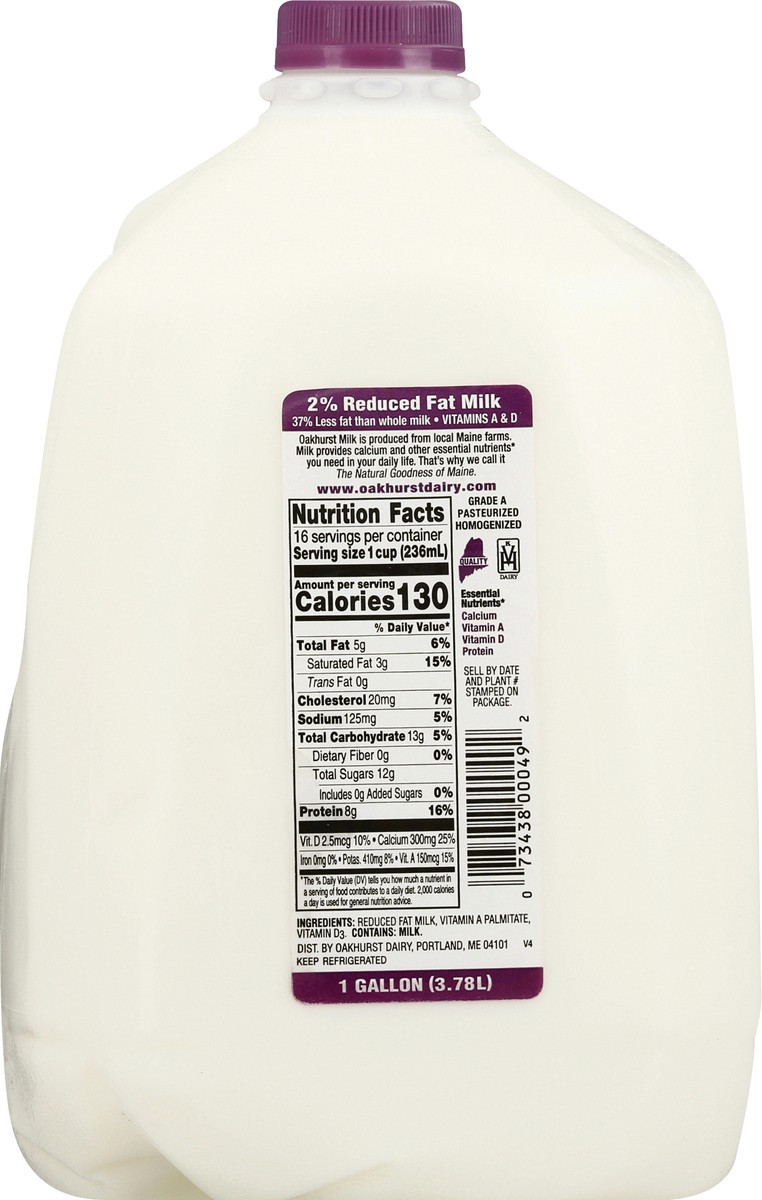 slide 10 of 13, Oakhurst 2% Reduced Fat Milk 1 gl, 1 gal