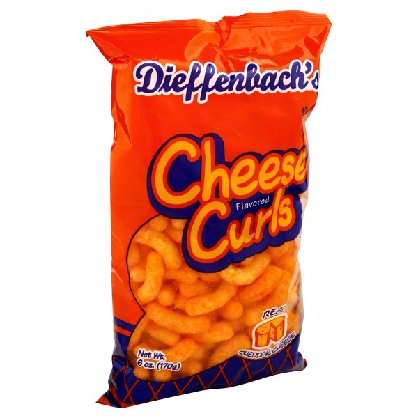 slide 1 of 1, Dieffenbach's Cheese Curls, 6 oz