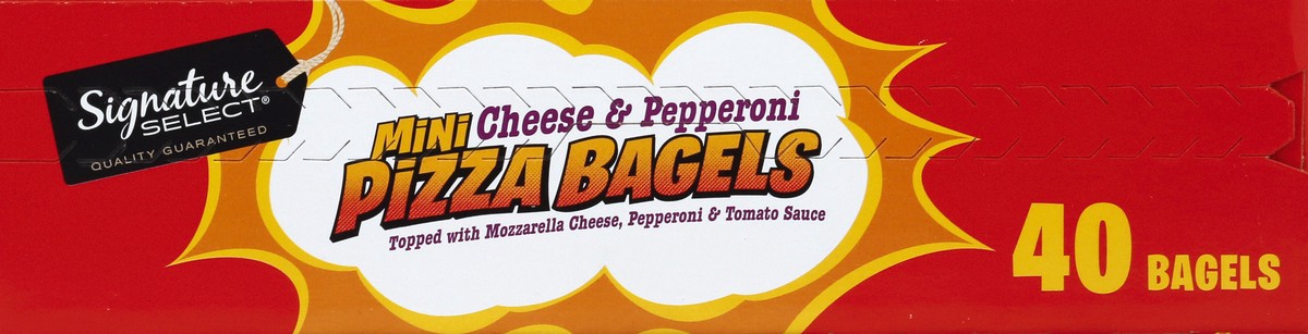 slide 3 of 5, Signature Select Mini Cheese & Pepperoni Pizza Bagels 40 ea, 31.1 oz