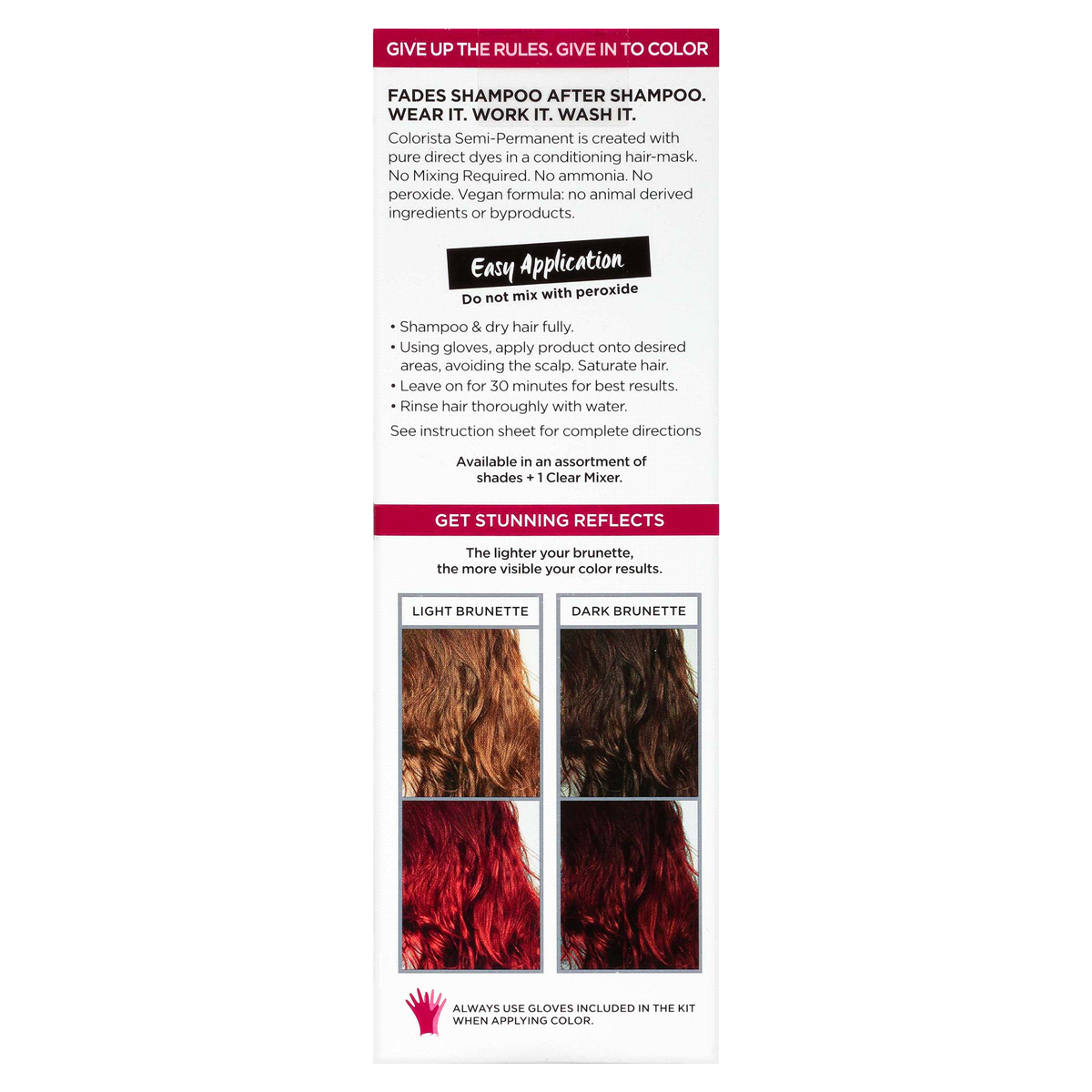 slide 3 of 5, L'Oréal Paris Colorista Semi-Permanent For Brunette Hair Red 30, 4 fl oz
