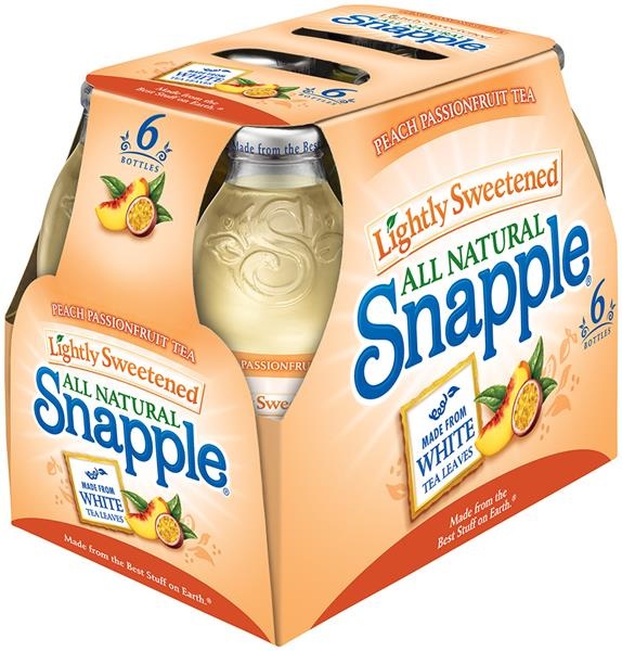 slide 1 of 1, Snapple Peach Passionfruit White Tea, 6 ct; 16 fl oz