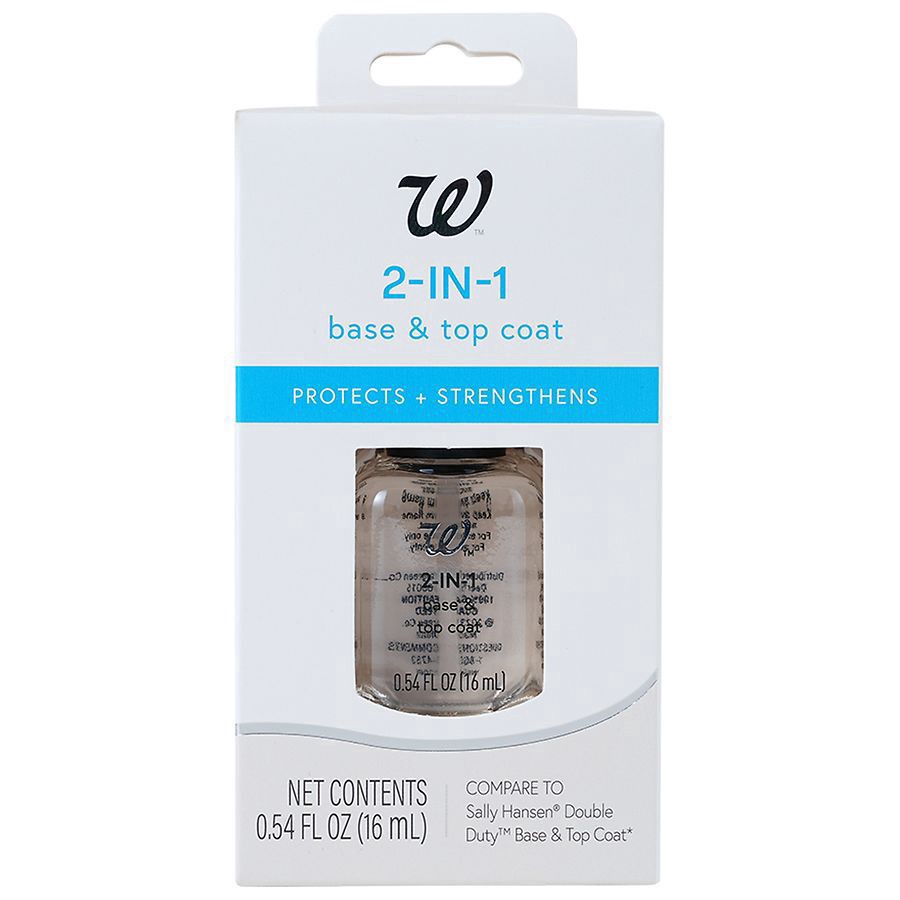slide 1 of 5, Walgreens Beauty 2-in-1 Base & Top Coat, 0.54 fl oz
