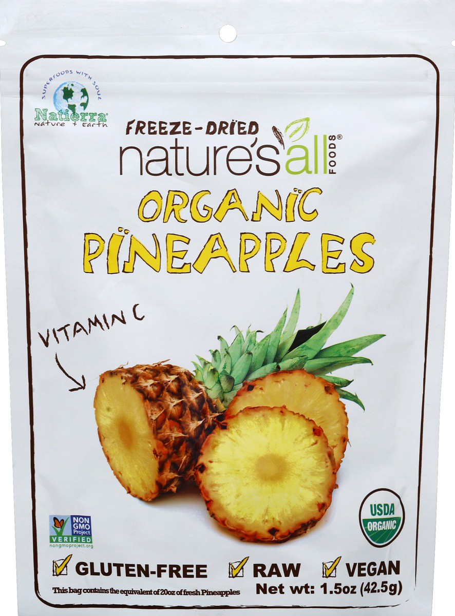 slide 2 of 2, Nature's All Foods Pineapples 1.5 oz, 1.5 oz