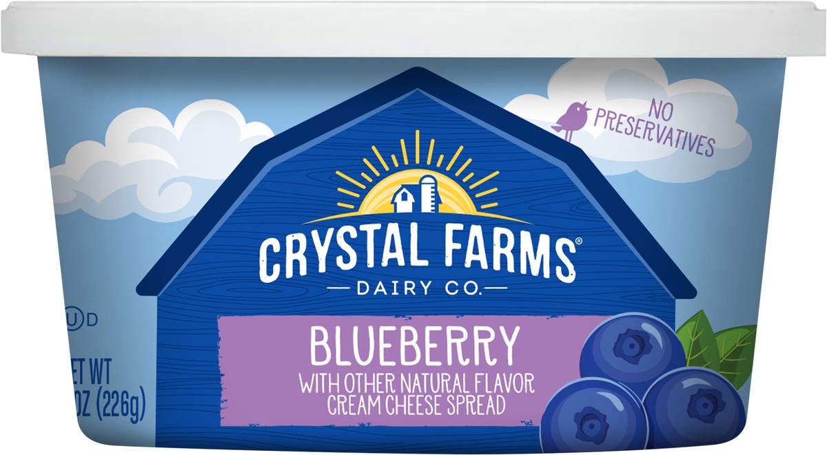 slide 7 of 8, Crystal Farms Cream Cheese - Blueberry, 8 oz
