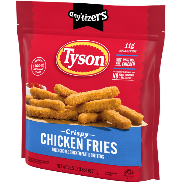 slide 12 of 25, Tyson Any'tizers Frozen Crispy Chicken Fries, 26.5 oz Bag, 26.5 oz