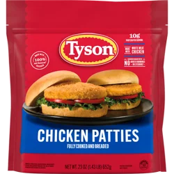Tyson Frozen Chicken Patties, 23 oz