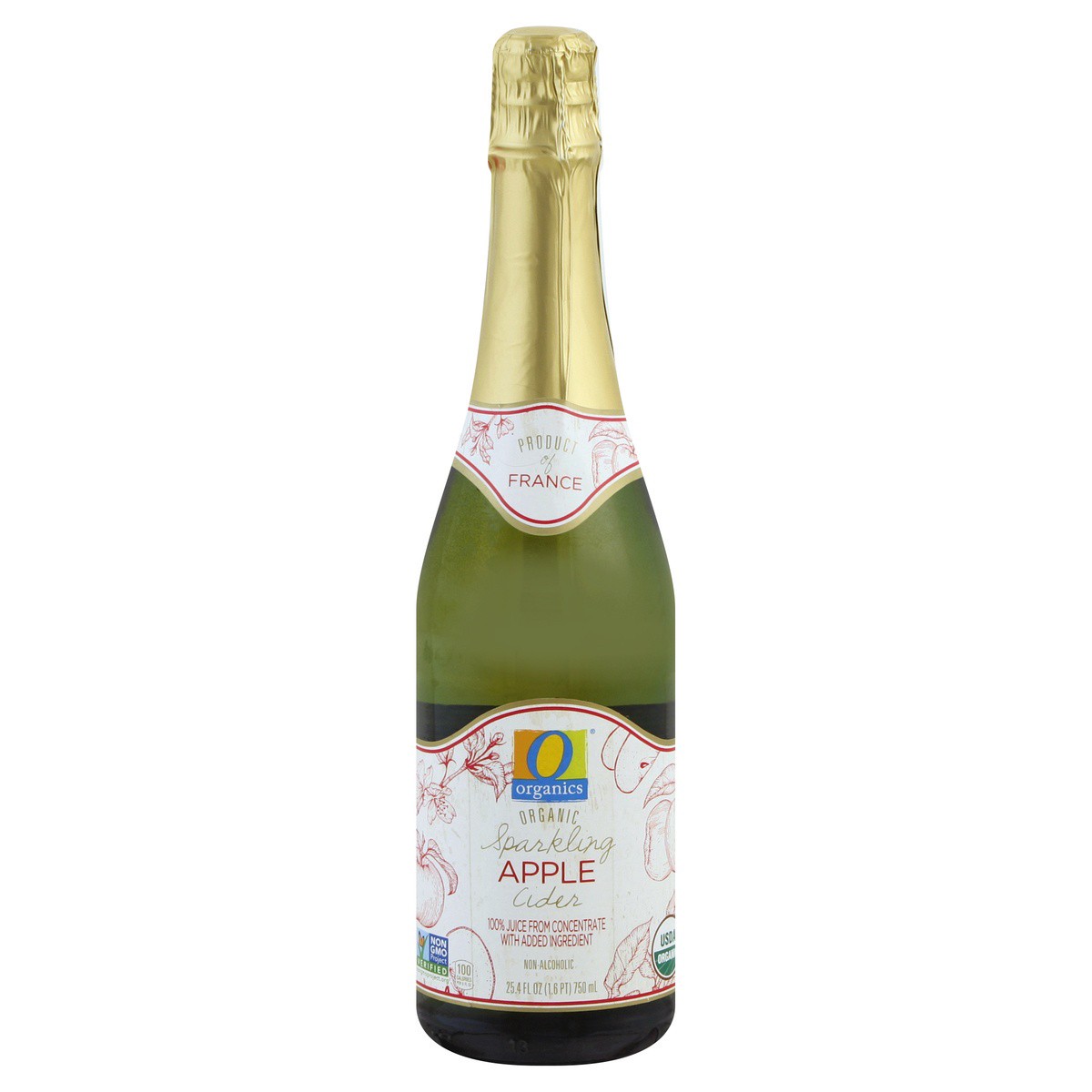 slide 1 of 7, O Organics Sparkling Apple Cider - 25.4 fl oz, 25.4 fl oz